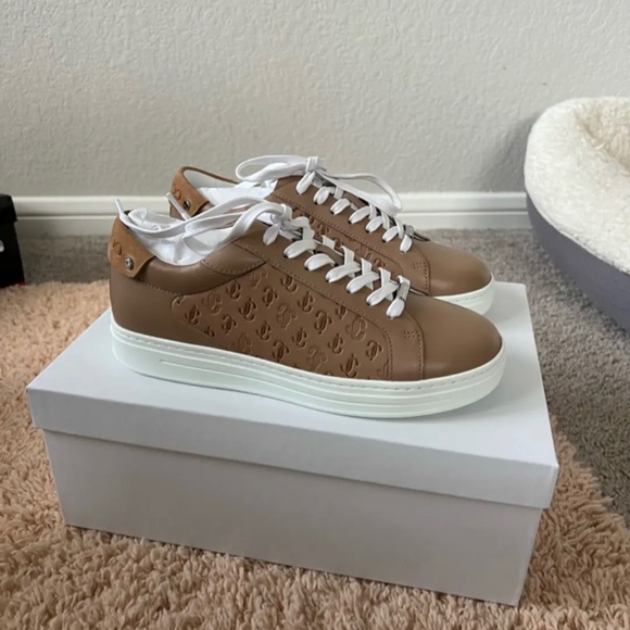 Jimmy Choo Rome Leather Sneakers - Picture 1 of 7